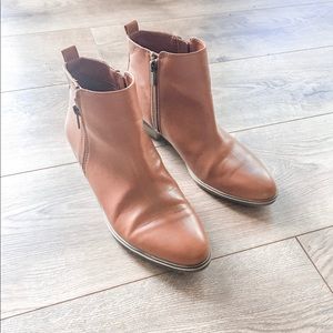 Chaps Cognac Ankle Boots
